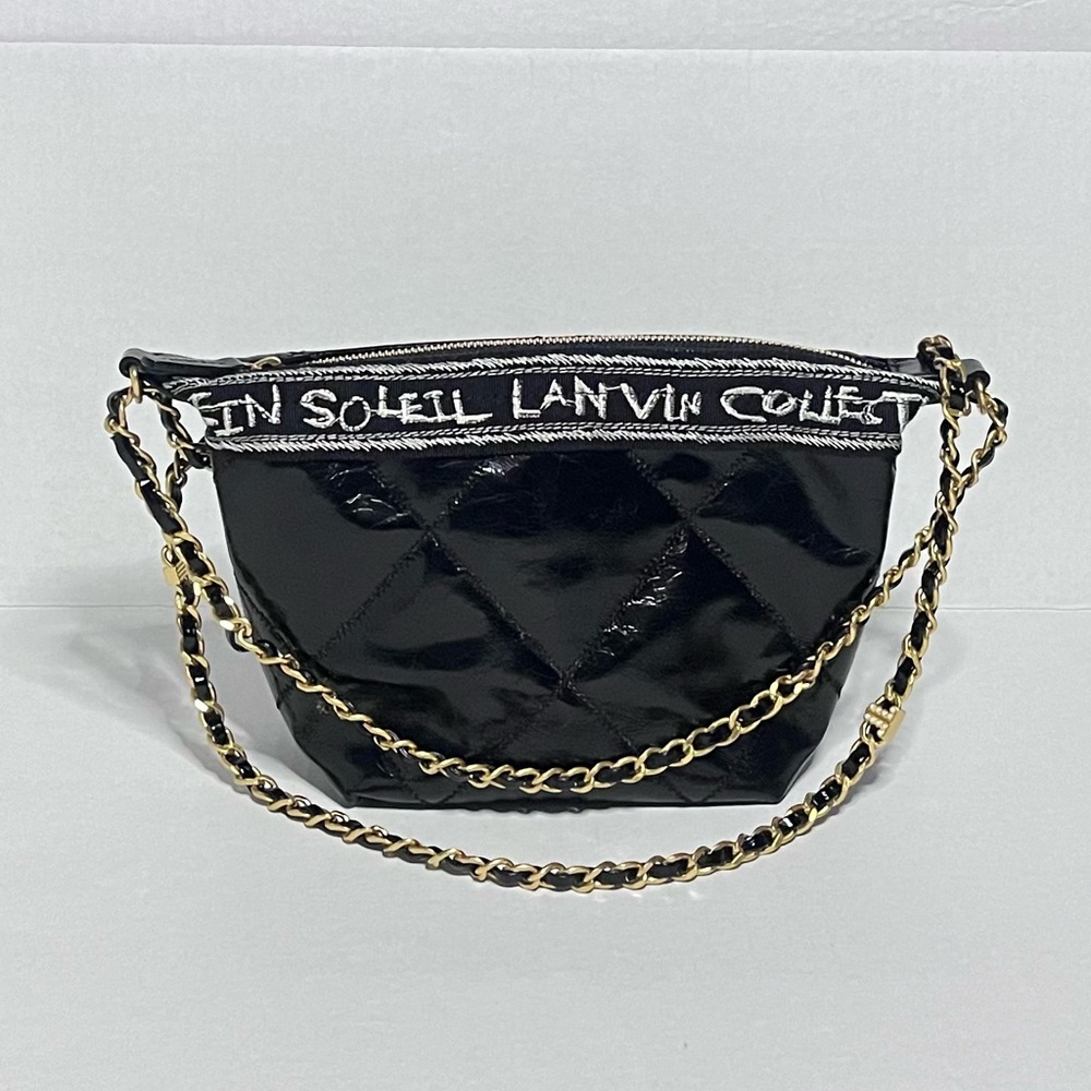 Lanvin Soleil Collection Quilted Patent Leather Bag